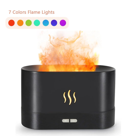 Flame Air Diffuser Humidifier with 7 Colors, Upgraded Scent Diffuser for Essential Oils for Home, Yoga Studio, Gym, Office Decor